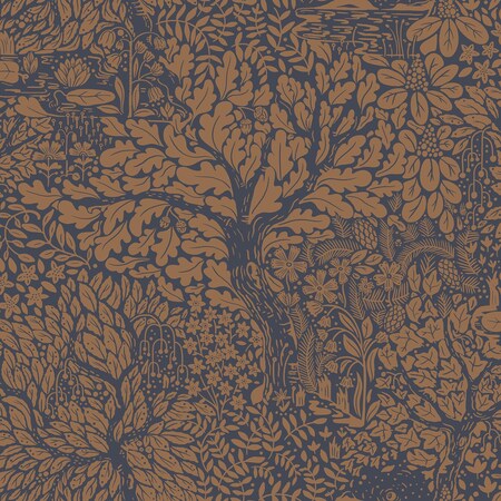Manhattan Comfort Lisieux Olle Orange Forest Sanctuary 33 ft L X 209 in W Wallpaper BR4080-83106